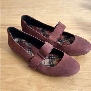 Born Burgundy Mary Jane Flats